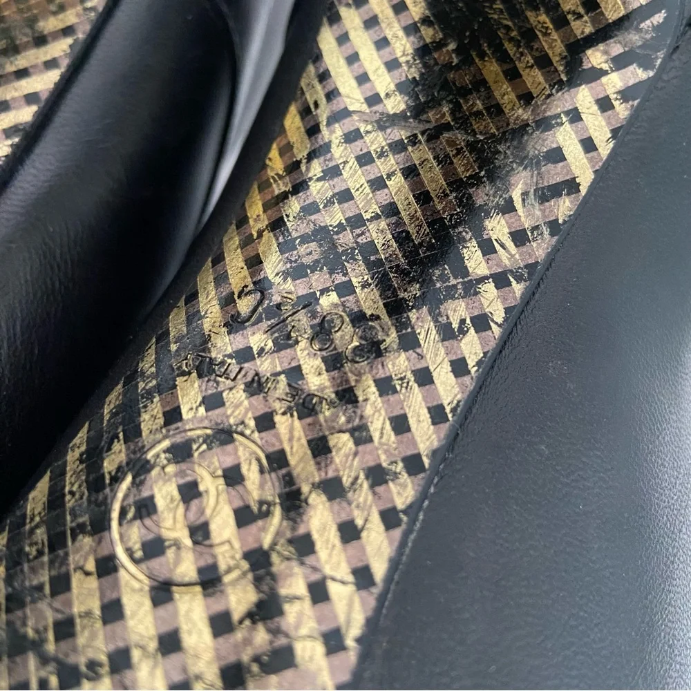 Chanel Black Leather CC Cap Toe Lace Up Platform Ankle Boots - Picture 13 of 16